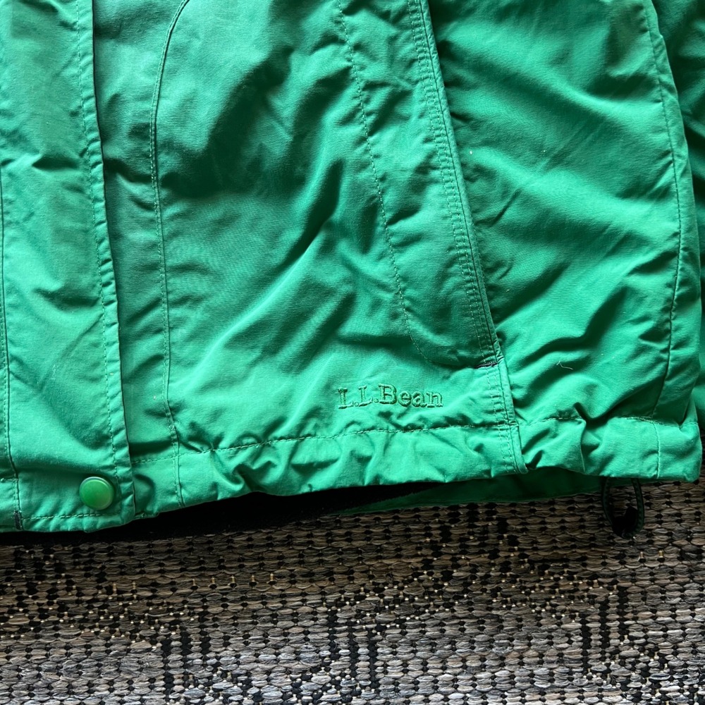 LL Bean Jacket Womens Medium Green Fleece 3-in-1 Hooded Outdoor Gorpcore - Picture 2 of 8
